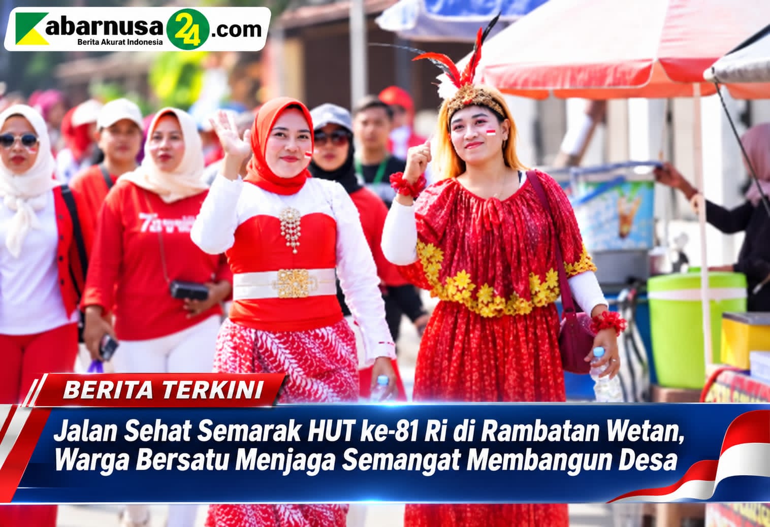 Jalan Sehat Semarak HUT ke-81 RI di Rambatan Wetan, Warga Bersatu Menjaga Semangat Membangun Desa