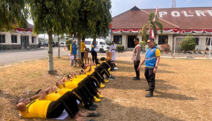 Polres Lampung Utara Gelar  Kesamaptaan  Jasmani dan Beladiri Berkala Semester II  2026 Bagi Personel  Polsek