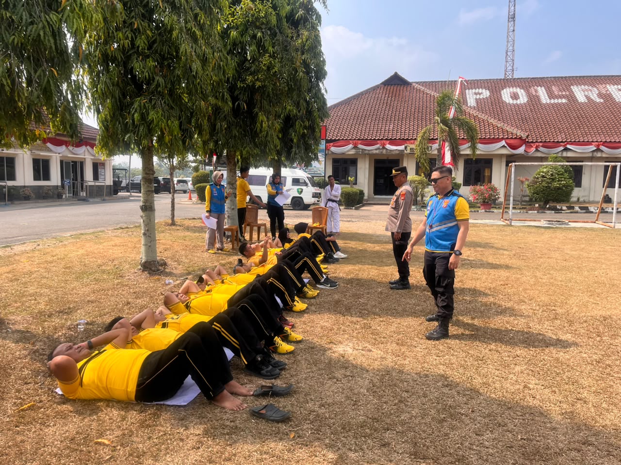 Polres Lampung Utara Gelar Kesamaptaan Jasmani dan Beladiri Berkala Semester II 2026 Bagi Personel Polsek