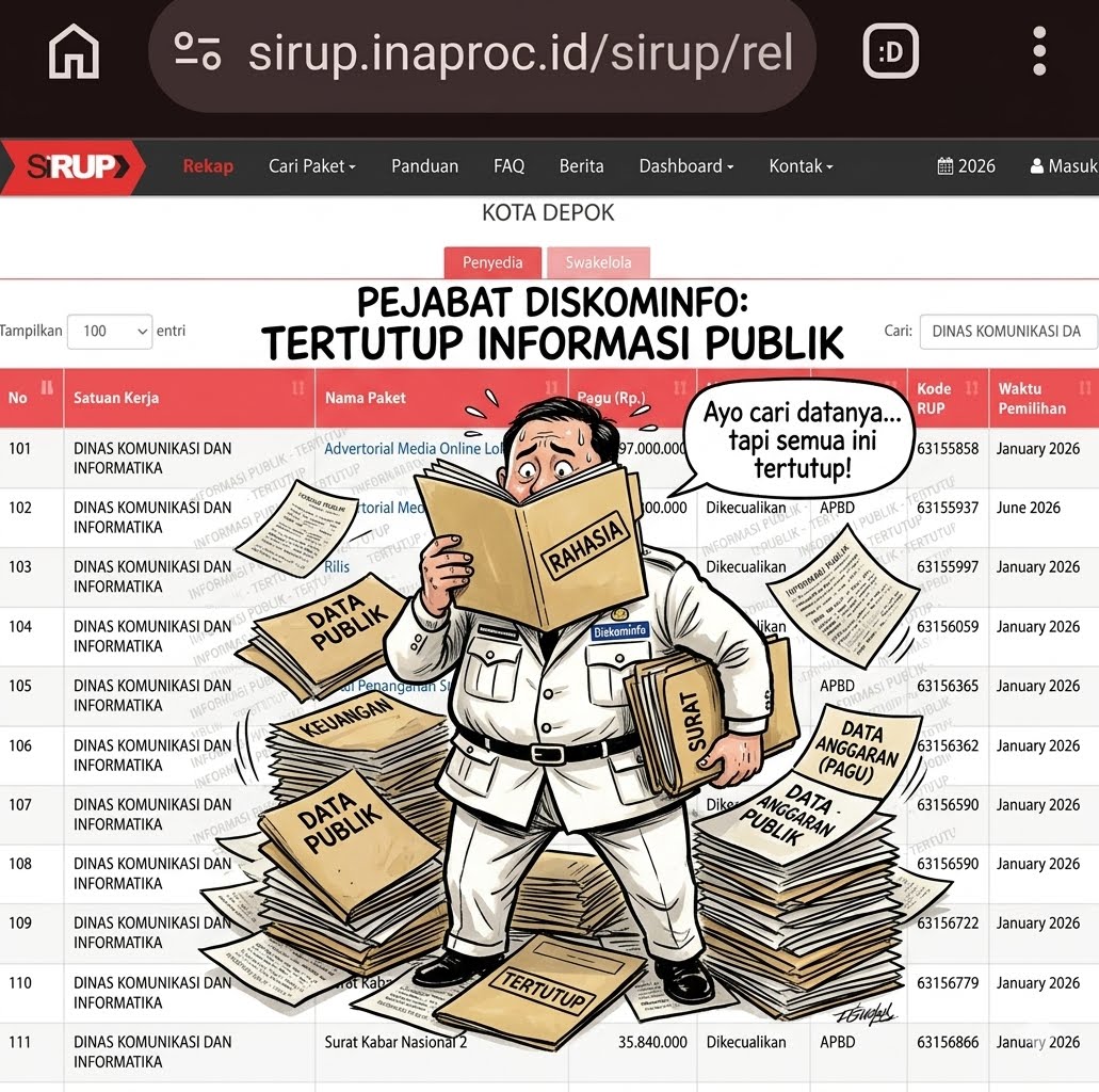 Pemkot Depok Utang Rp 414 Miliar Demi Pelebaran Jalan, Diskominfo Malah Kucurkan Rp 1 Miliar Lebih untuk Anggaran Media Diduga Demi Pencitraan
