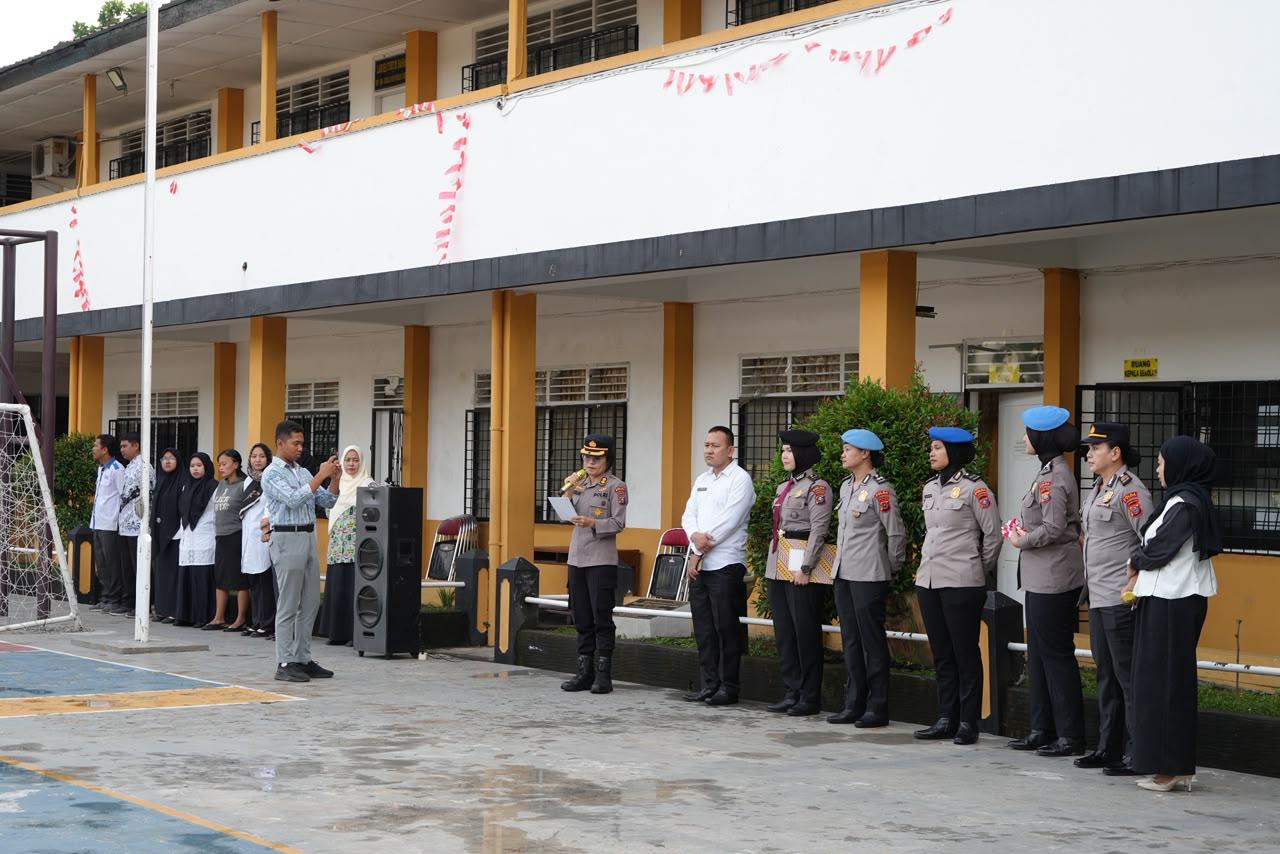 Polwan Goes to School, Polda Sumut Edukasi Pelajar Lindungi Diri di Ruang Digital
