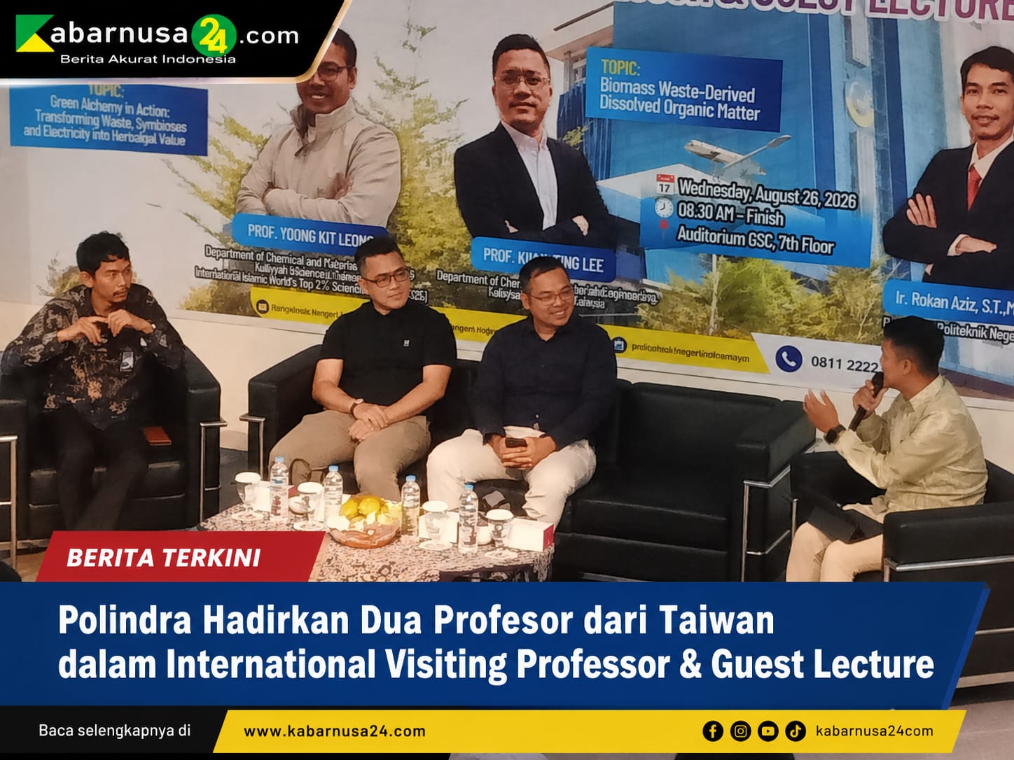 Polindra Hadirkan Dua Profesor dari Taiwan dalam International Visiting Professor & Guest Lecture