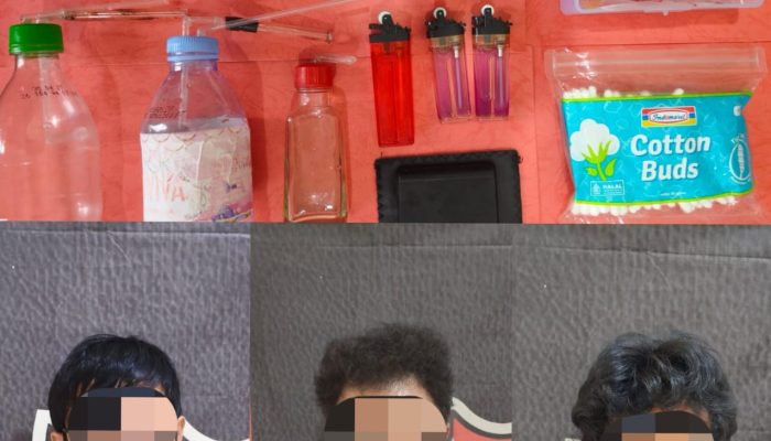 Tiga Orang Diamankan Polsek Bukit Kemuning,Diduga Terlibat Penyalahgunaan Sabu