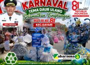 Karnaval HUT RI ke-81 di Kecamatan Gayam, Siswa Tampilkan Busana Kreatif dari Sampah Plastik