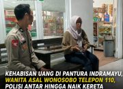 Kehabisan Uang di Pantura Indramayu, Wanita Asal Wonosobo Telepon 110, Polisi Antar hingga Naik Kereta