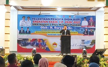 Kepala Dinas Pendidikan Sumut Alexander Sinulingga Lantik Peserta Didik Baru Angkatan XXXIII SMA Negeri 1 Plus Matauli Pandan, Dihadiri Wakil Bupati Mahmud Efendi Kepala Dinas Pendidikan Sumut Alexander Sinulingga Lantik Peserta Didik Baru Angkatan XXXIII SMA Negeri 1 Plus Matauli Pandan, Dihadiri Wakil Bupati Mahmud Efendi