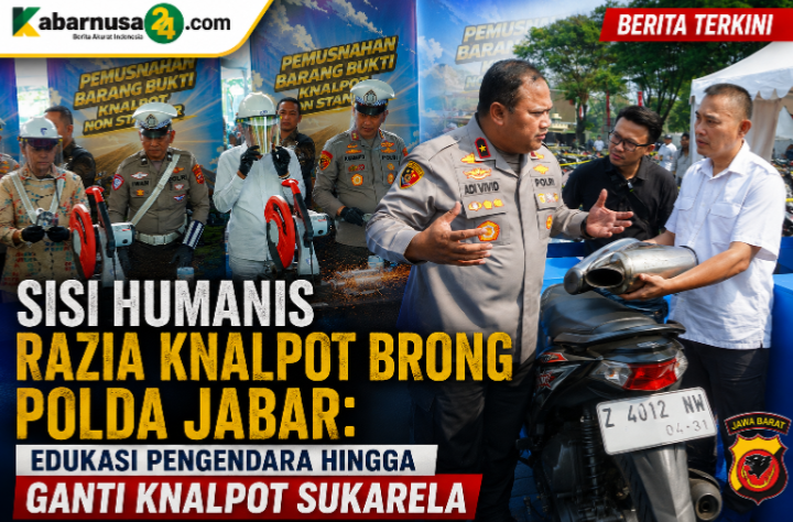 Sisi Humanis Razia Knalpot Brong Polda Jabar: Edukasi Pengendara Hingga Ganti Knalpot Sukarela
