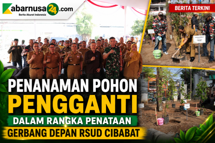PENANAMAN POHON PENGGANTI DALAM RANGKA PENATAAN GERBANG DEPAN RSUD CIBABAT