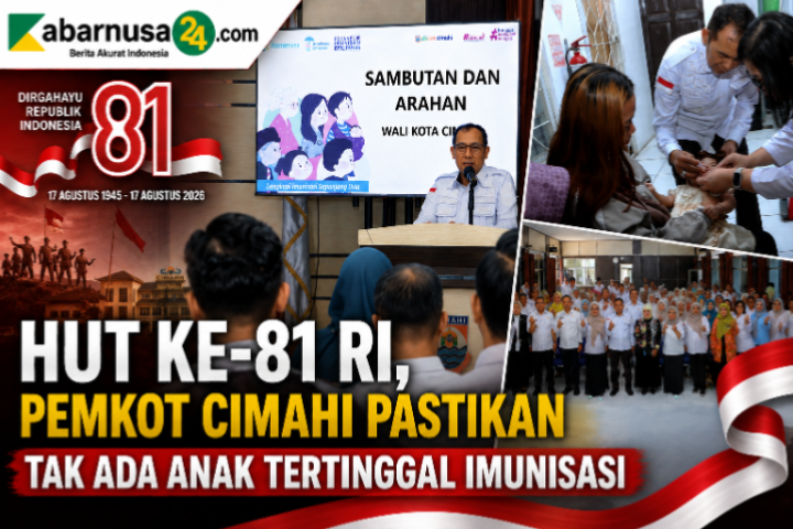HUT ke-81 RI, Pemkot Cimahi Pastikan Tak Ada Anak Tertinggal Imunisasi