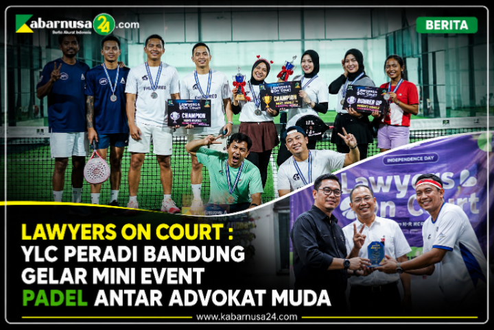 LAWYERS ON COURT : YLC PERADI BANDUNG GELAR MINI EVENT PADEL ANTAR ADVOKAT MUDA
