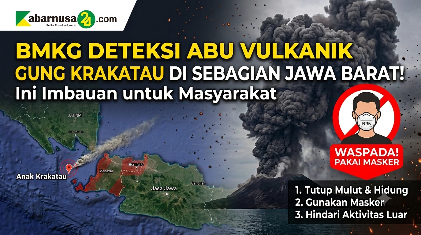 BMKG Deteksi Abu Vulkanik Gunung Anak Krakatau di Sebagian Jawa Barat, Ini Imbauan untuk Masyarakat