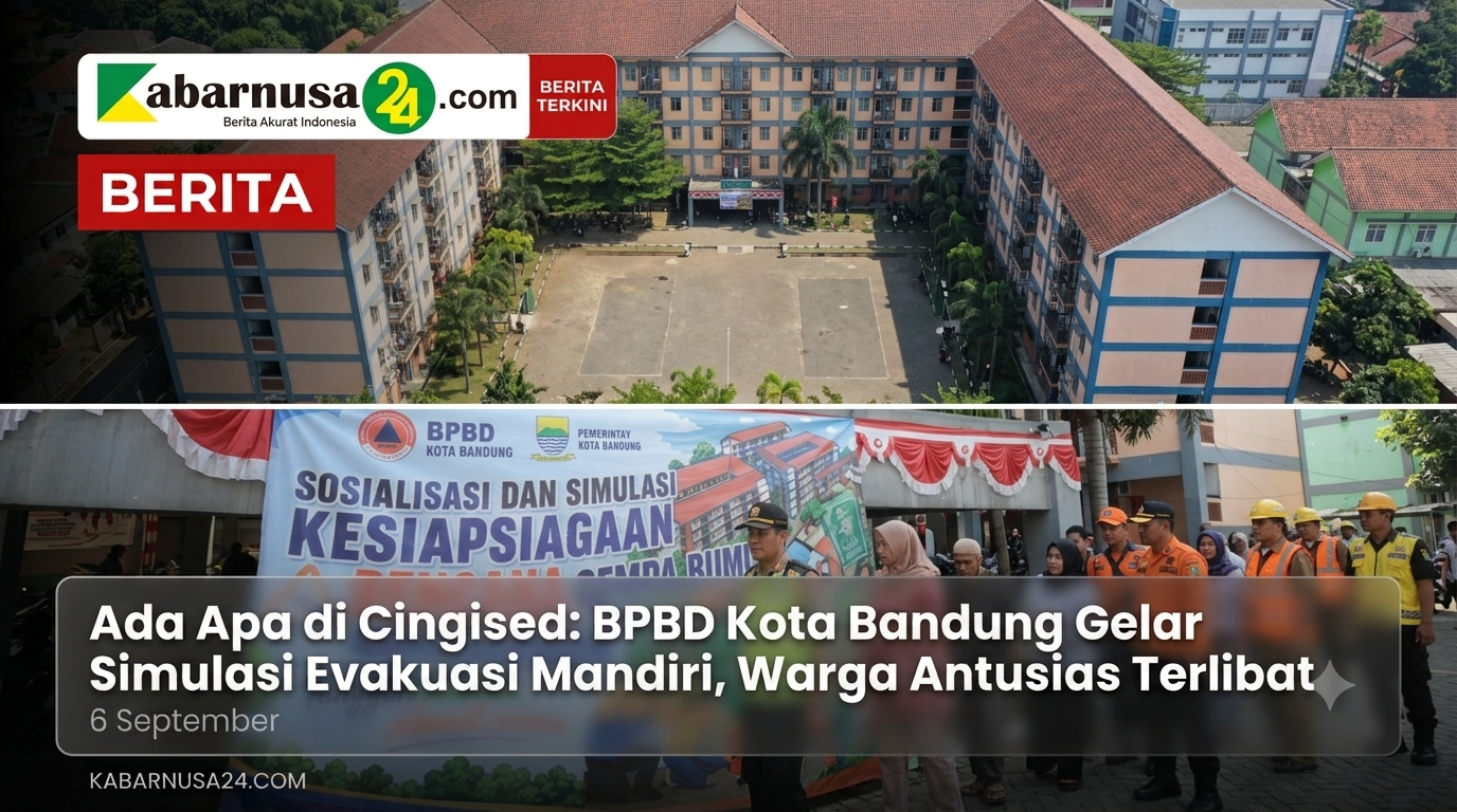 Ada Apa di Cingised: BPBD Kota Bandung Gelar Simulasi Evakuasi Mandiri, Warga Antusias Terlibat