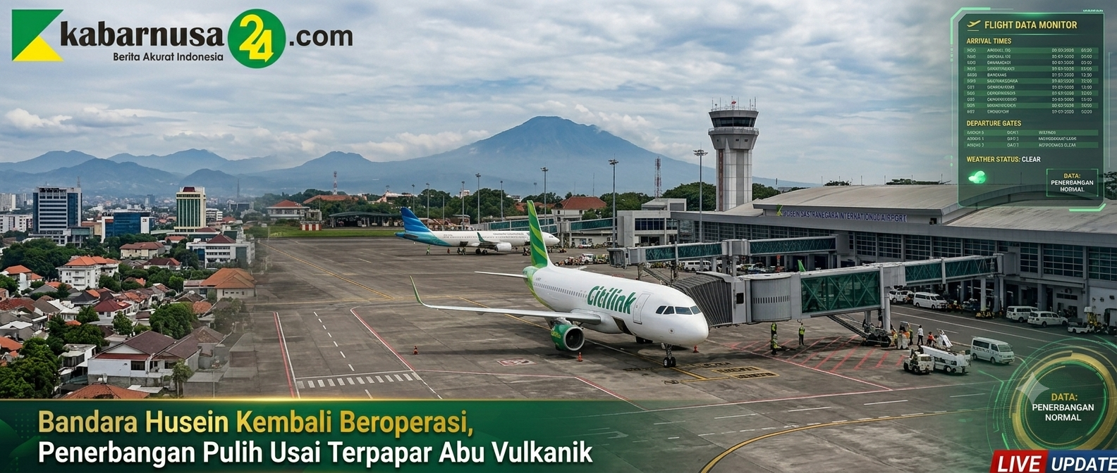 Bandara Husein Kembali Beroperasi, Penerbangan Pulih Usai Terpapar Abu Vulkanik