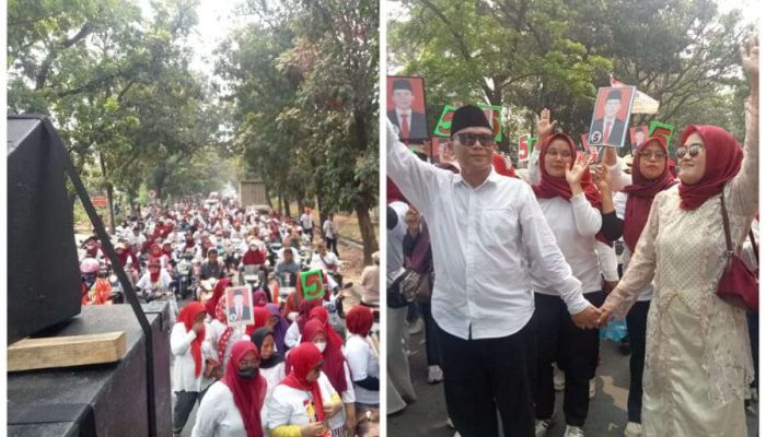 BUKAN PAWAI BIASA! Gelombang Pendukung Robi Arisandi Nomor Urut 5, Gegerkan Harja Mekar,