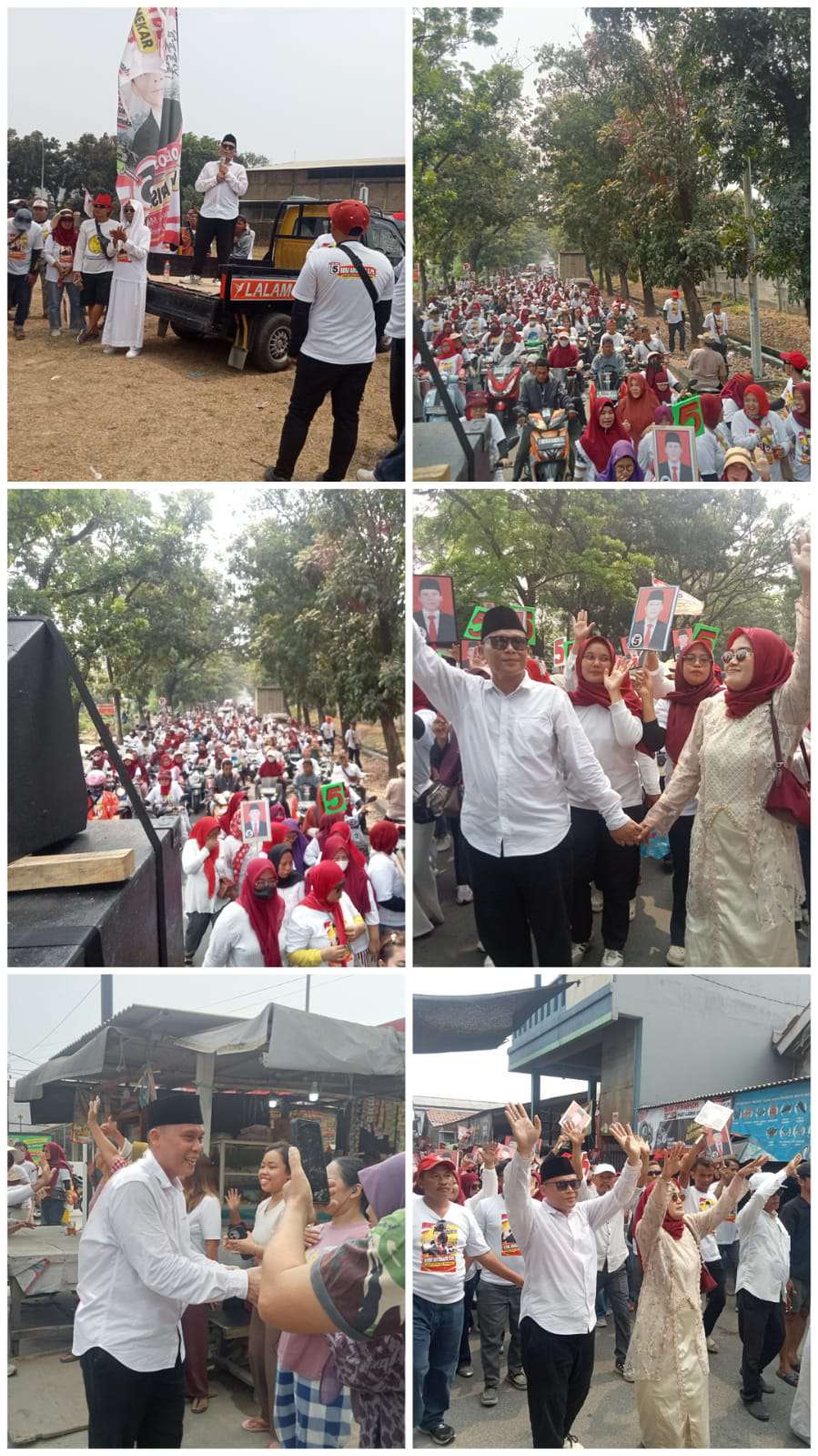 BUKAN PAWAI BIASA! Gelombang Pendukung Robi Arisandi Nomor Urut 5, Gegerkan Harja Mekar,
