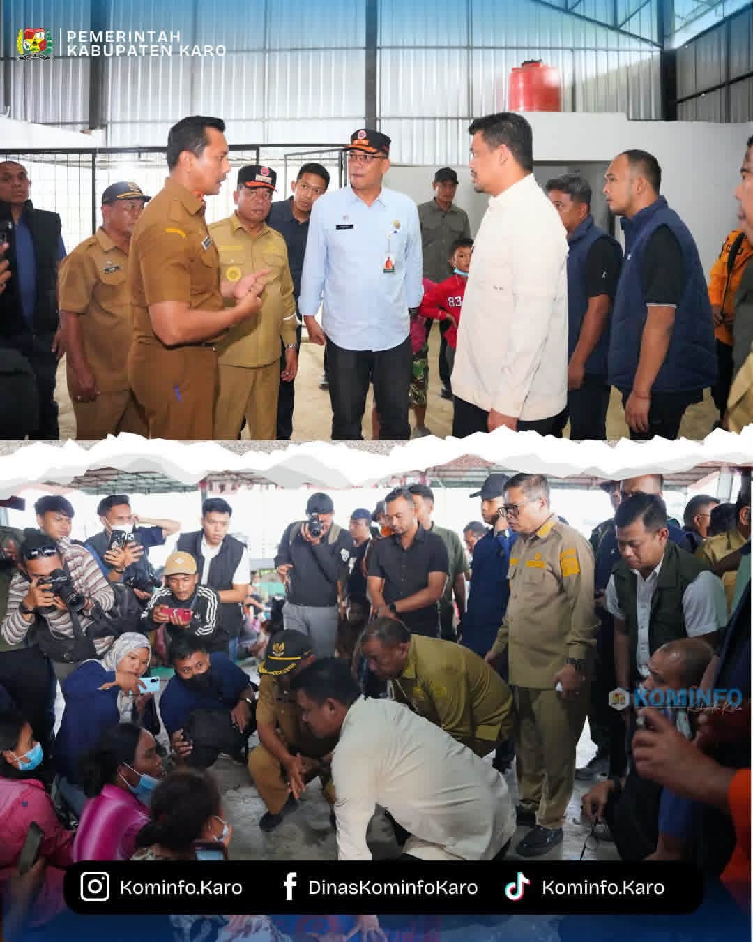 Kunjungan Gubernur Sumatera Utara, Bahas Kesiapan Penanggulangan Erupsi Gunung Sinabung