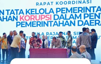 Bupati Karo Hadiri Rakor Penguatan Tata Kelola Pemerintahan dan Pencegahan Korupsi