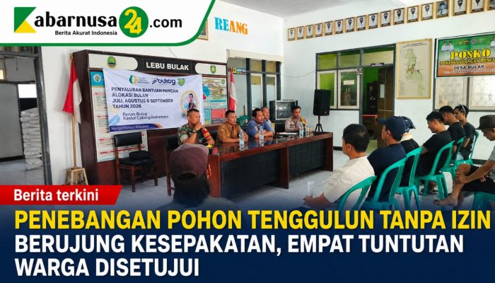 Penebangan Pohon Tenggulun Tanpa Izin Berujung Kesepakatan, Empat Tuntutan Warga Disetujui