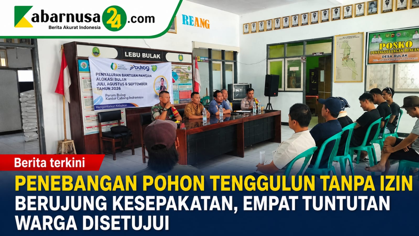 Penebangan Pohon Tenggulun Tanpa Izin Berujung Kesepakatan, Empat Tuntutan Warga Disetujui