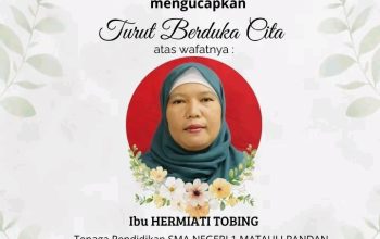 Keluarga Besar SMA Negeri 1 Matauli Pandan Berduka, Tenaga Pendidik Hermiati Tobing Berpulang di Usia 54 Tahun