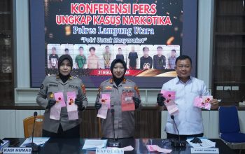 Sejak Menjabat , Kapolres Lampung Utara Ungkap 8 Kasus Narkoba Dengan 12 Tersangka