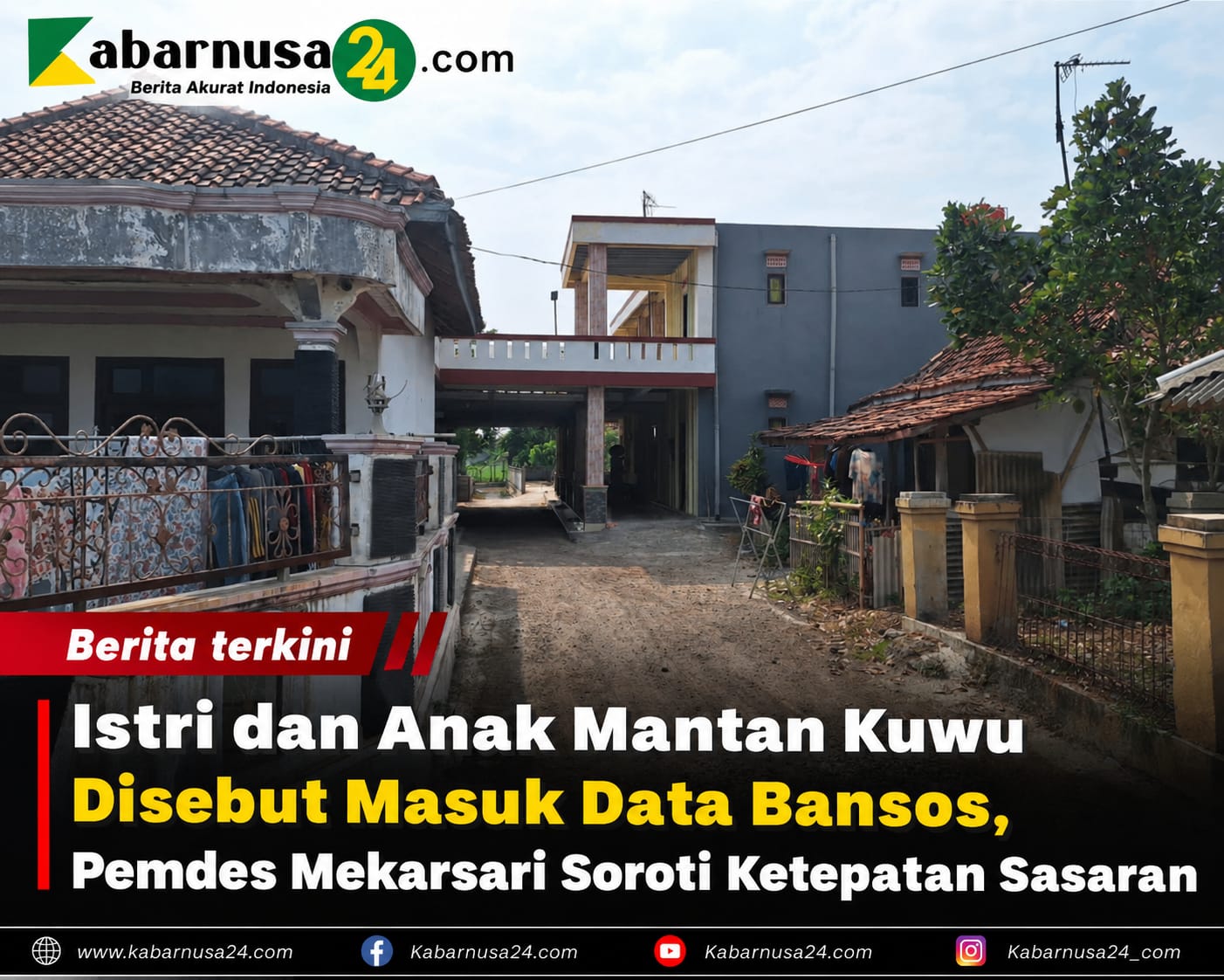 Istri dan Anak Mantan Kuwu Disebut Masuk Data Bansos, Pemdes Mekarsari Soroti Ketepatan Sasaran