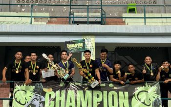 Polres Lampung Utara Juara I Turnamen Futsal Piala Bupati 2026, Ipda Sultan Faza Raih Best Goal Keeper