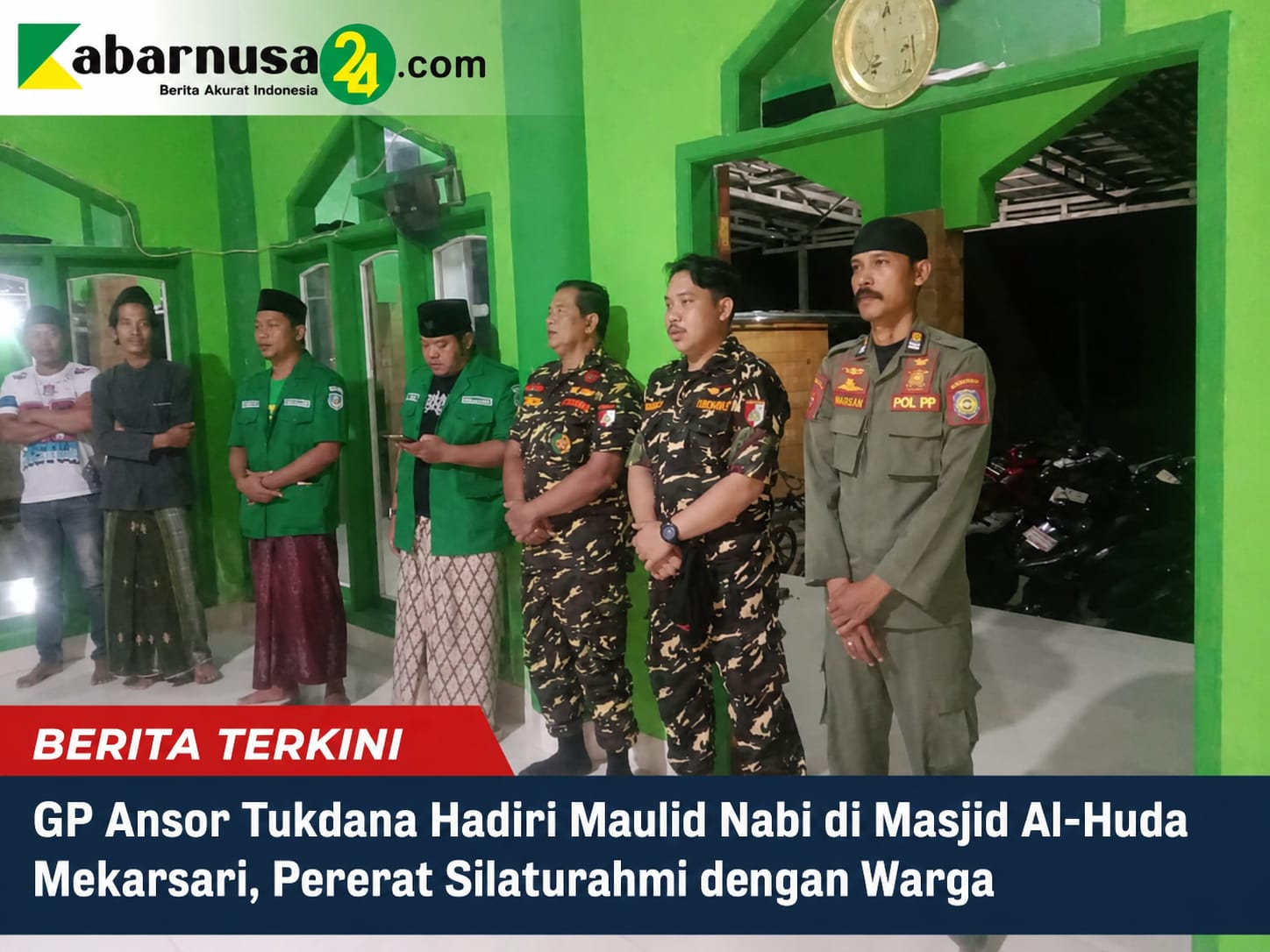 GP Ansor Tukdana Hadiri Maulid Nabi di Masjid Al-Huda Mekarsari, Pererat Silaturahmi dengan Warga