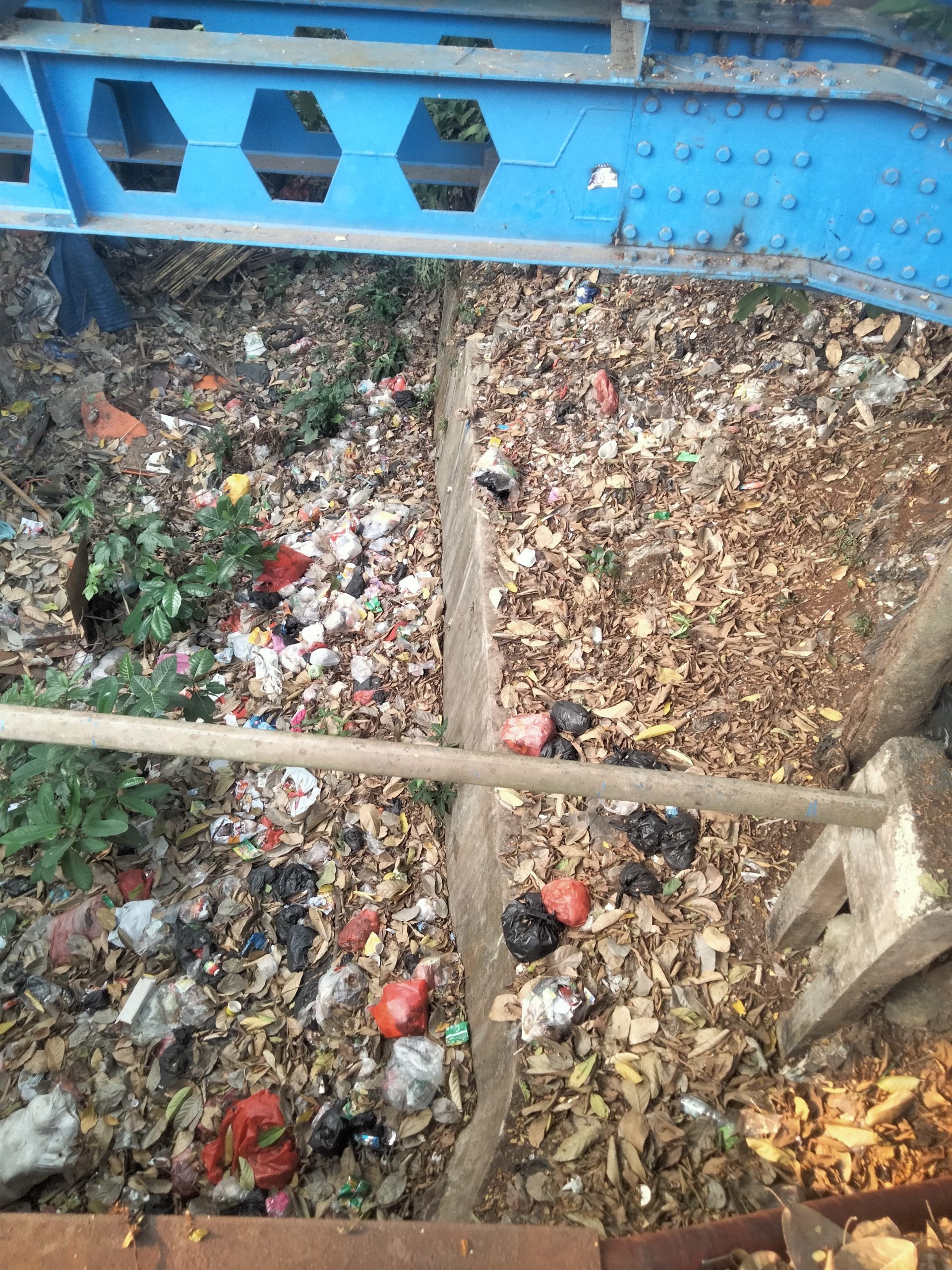 Kali di Samping SDN Sawangan 01 Jalan Raya Muchtar Depok Penuh Sampah, Pengamat: Di Mana Pengawasan dan Anggaran Kebersihan