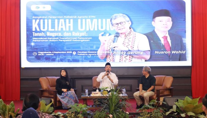 Kuliah Umum di Politeknik Agraria STPN, Rocky Gerung : Konflik Agraria Itu Konflik Makna Tanah, Bukan Sekadar Perebutan Lahan