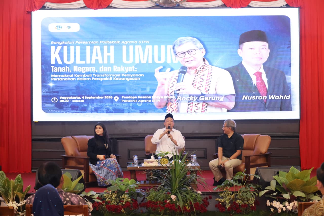 Kuliah Umum di Politeknik Agraria STPN, Rocky Gerung : Konflik Agraria Itu Konflik Makna Tanah, Bukan Sekadar Perebutan Lahan