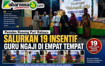 Pemdes Rosong Puri Rahayu Salurkan Insentif kepada 19 Guru Ngaji di Empat Lembaga Pemdes Rosong Puri Rahayu Salurkan Insentif kepada 19 Guru Ngaji di Empat Lembaga
