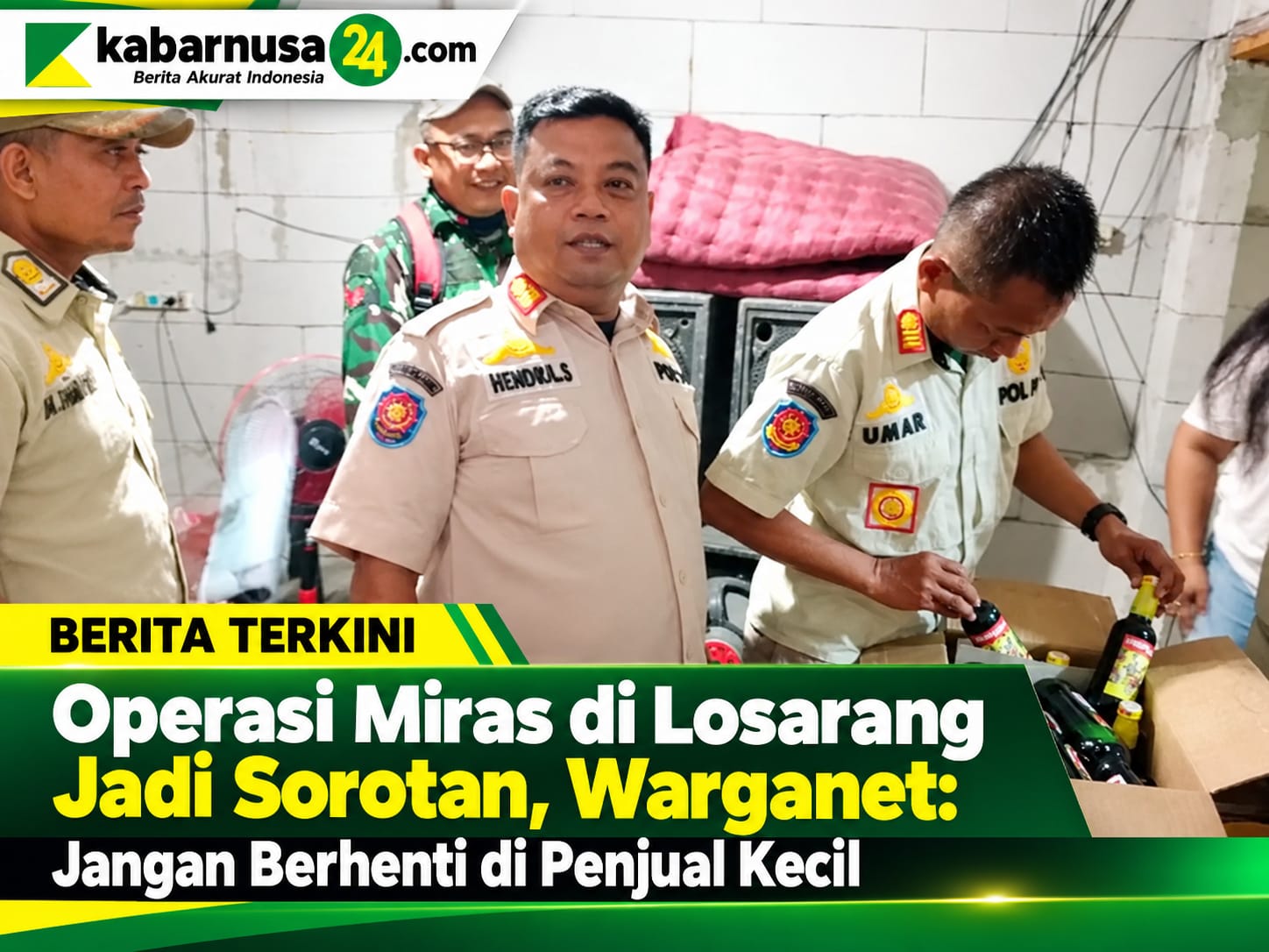 Operasi Miras di Losarang Jadi Sorotan, Warganet: Jangan Berhenti di Penjual Kecil
