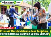 Krisis Air Bersih Melanda desa Tanjakan, Polres Indramayu Salurkan 40 Ribu Liter Air