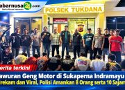 Tawuran Geng Motor di Sukaperna Indramayu Direkam dan Viral, Polisi Amankan 8 Orang serta 10 Sajam