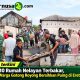 Pasca 10 Rumah Nelayan Terbakar, TNI dan Warga Gotong Royong Bersihkan Puing di Eretan Wetan