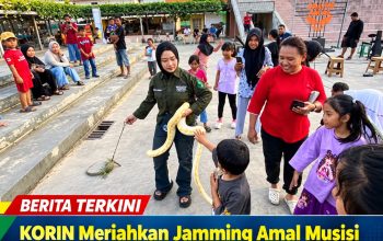 KORIN Meriahkan Jamming Amal Musisi di RTH Jatibarang dengan Edukasi Reptil