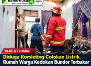 Diduga Korsleting Colokan Listrik, Rumah Warga Kedokan Bunder Terbakar