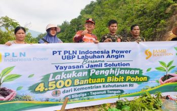 Bersama PLN Indonesia Power UBP Labuhan Angin, Yayasan Jamil Solution Dorong Gerakan Penghijauan