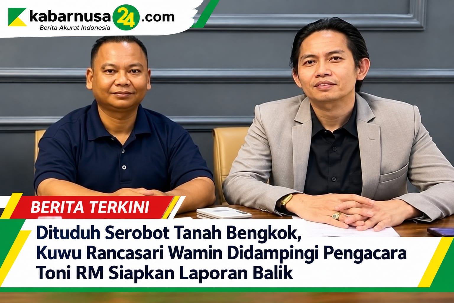 Dituduh Serobot Tanah Bengkok, Kuwu Rancasari Wamin Didampingi Pengacara Toni RM Siapkan Laporan Balik