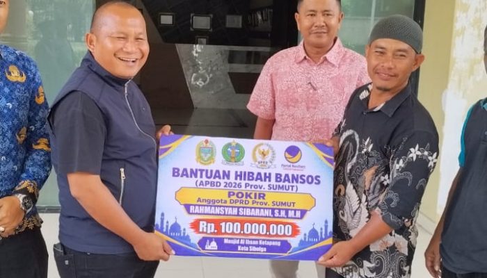 Rahmansyah Sibarani Perjuangkan Rp600 Juta, Tiga Masjid di Sibolga Bakal Dapat Hibah