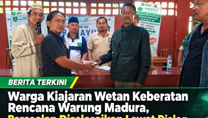 Warga Kiajaran Wetan Keberatan Rencana Warung Madura, Persoalan Diselesaikan Lewat Dialog