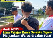 Lima Pelajar Bawa Senjata Tajam Diamankan Warga di Jalan Sojar Jatibarang
