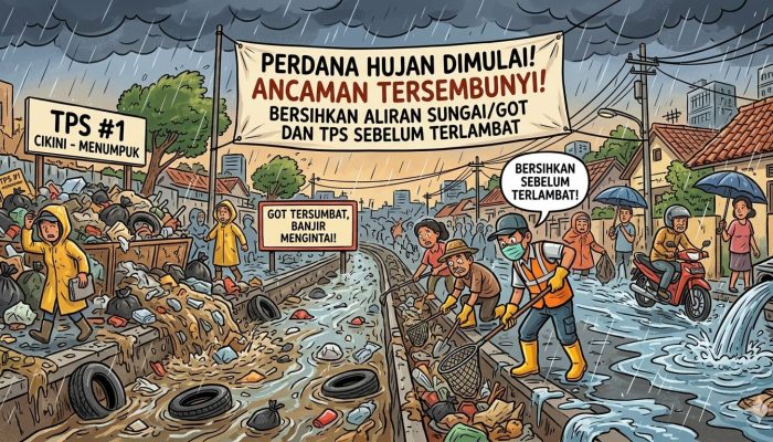 Perdana Hujan Dimulai, Ancaman Tersembunyi – Pengamat: Bersihkan Aliran Sungai/Got dan TPS Sebelum Terlambat