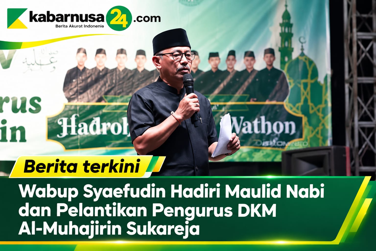 Wabup Syaefudin Hadiri Maulid Nabi dan Pelantikan Pengurus DKM Al-Muhajirin Sukareja