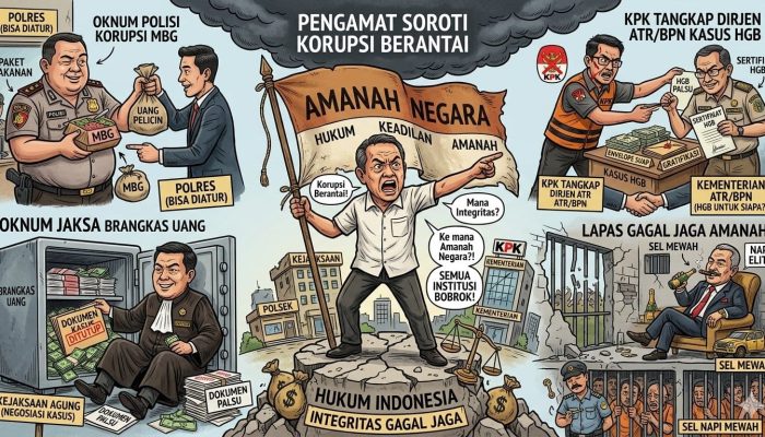 Kasus Menumpuk di Tubuh Penegak Hukum Hingga Dirjen Kementerian – Pengamat : Jika Pengurus Negara Sendiri Melanggar, Kepercayaan Rakyat Terancam Hilang