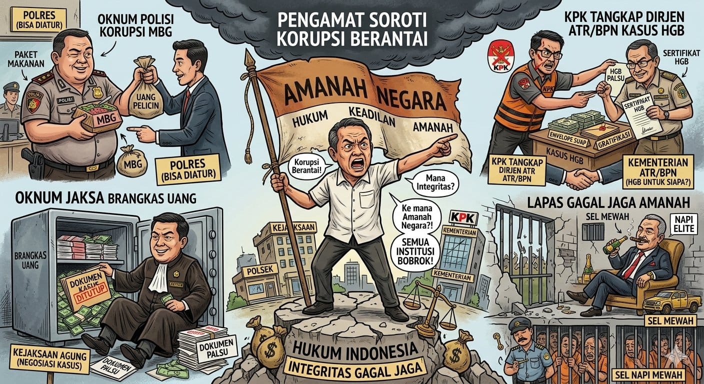 Kasus Menumpuk di Tubuh Penegak Hukum Hingga Dirjen Kementerian - Pengamat : Jika Pengurus Negara Sendiri Melanggar, Kepercayaan Rakyat Terancam Hilang