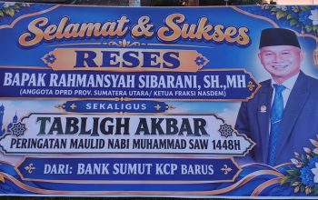Reses Rahmansyah Sibarani Dirangkai Maulid Nabi di Lapangan Merdeka Barus