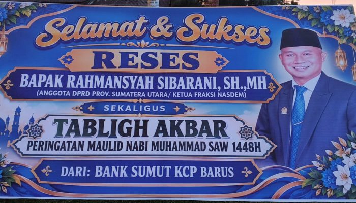 Reses Rahmansyah Sibarani Dirangkai Maulid Nabi di Lapangan Merdeka Barus