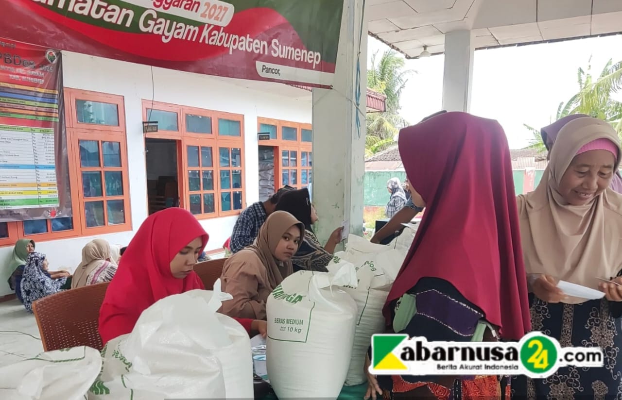 Pemdes Pancor Distribusikan Bantuan Pangan untuk 1.505 KPM